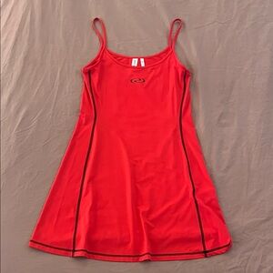 Resume Angela Spaghetti Strap Red Tennis Dress with Black Piping